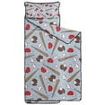 thumbnail image 2 of Blue Baseball Gear Pattern Toddler Nap Mats for Kids Preschool,Sleeping Mat Bag or Kids,Toddler Sleeping Bag,Toddler Nap Mat or Daycare, 2 of 6