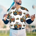 thumbnail image 4 of Fotbe Cartoon Tractor Baseball Jersey Shirt for Men and Women, Casual Short Sleeves Button Down T-Shirt-3X-Large, 4 of 9