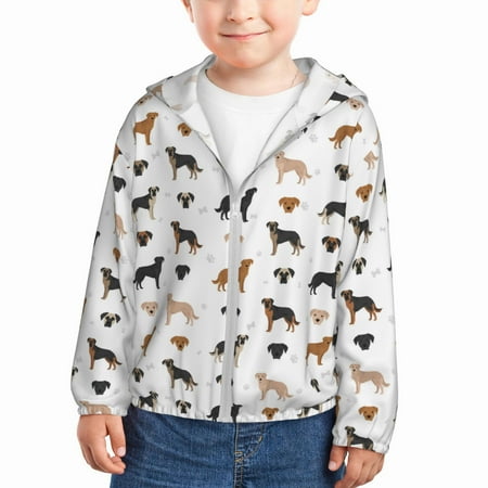 

Sun Hoodie for Kids Labrador Retriever Dog No.1018 Long Sleeve Swim Fishing Shirts Sun Protection Zip Up Jacket Clothing Athletic Hoodie