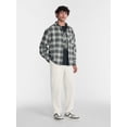 thumbnail image 2 of No Boundaries Boxy Cotton Plaid Flannel with Long Sleeves, Men's and Big Men's XS-4XLT, 2 of 5