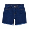 thumbnail image 5 of Sageysalite Womens Denim Shorts High Waisted Front Pocket Elastic Regular Fit Trendy Summer Casual Streetwear, 5 of 5
