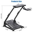 thumbnail image 5 of Racing Wheel Stand, Steering Wheel Stand Compatible with L-ogitech G920 G29 G27 G25 Gaming Cockpit Height Adjustable Foldable Gaming Racing Simulator Steering Wheel Stand NOT Included, Black, 5 of 7