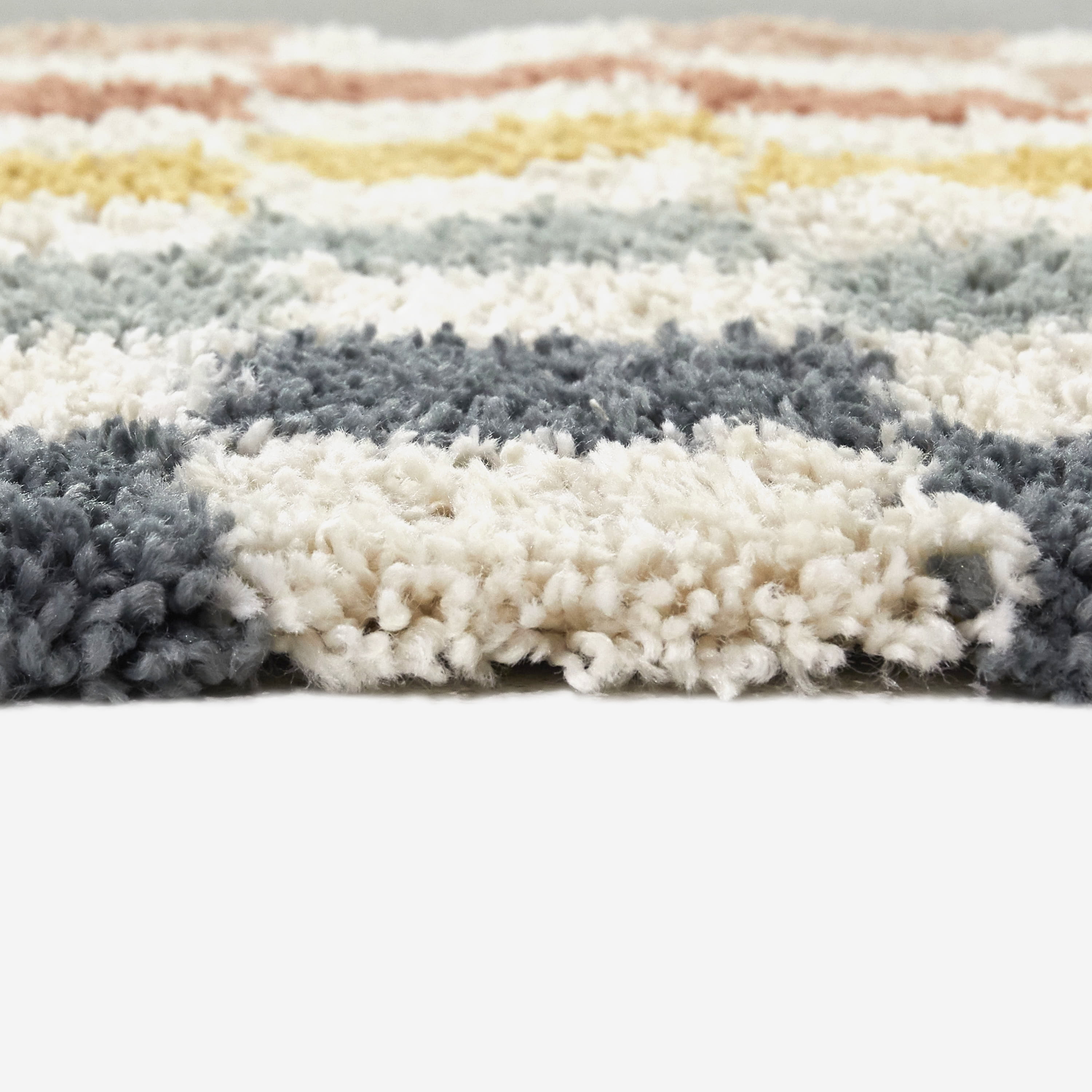 Mainstays Rainbow Checkered Shag Indoor Rug, 7' 10" x 10'