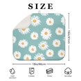 thumbnail image 4 of Daisy Dish Drying Pad Microfiber Rack Mat for Kitchen Countertop Foldable Floral Drainer Mat Absorbent Spring Summer 16x18 Inch, 4 of 7