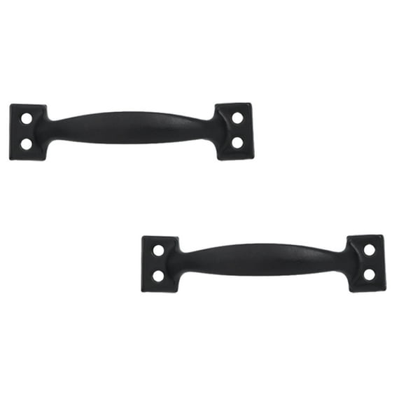 Leojiow 2Pcs Antique Bow Style Door Pull Handle Heavy Barn Door Handle 3 In Fence Gate Handle Coating Easy To Install Metal Sliding Door Pulls For Garage Pantry (4 Styles) 7.2X1.9X1.8Cm