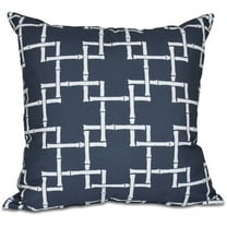 16" x 16" Simply Daisy Mid Century Geometric Throw Pillow, Blue