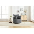 thumbnail image 2 of Grey Modern Swivel Accent Chair with 360-Degree Rotation and Solid Wood Frame for Effortless Movement in Living Room, Office, or Nursery, 2 of 9