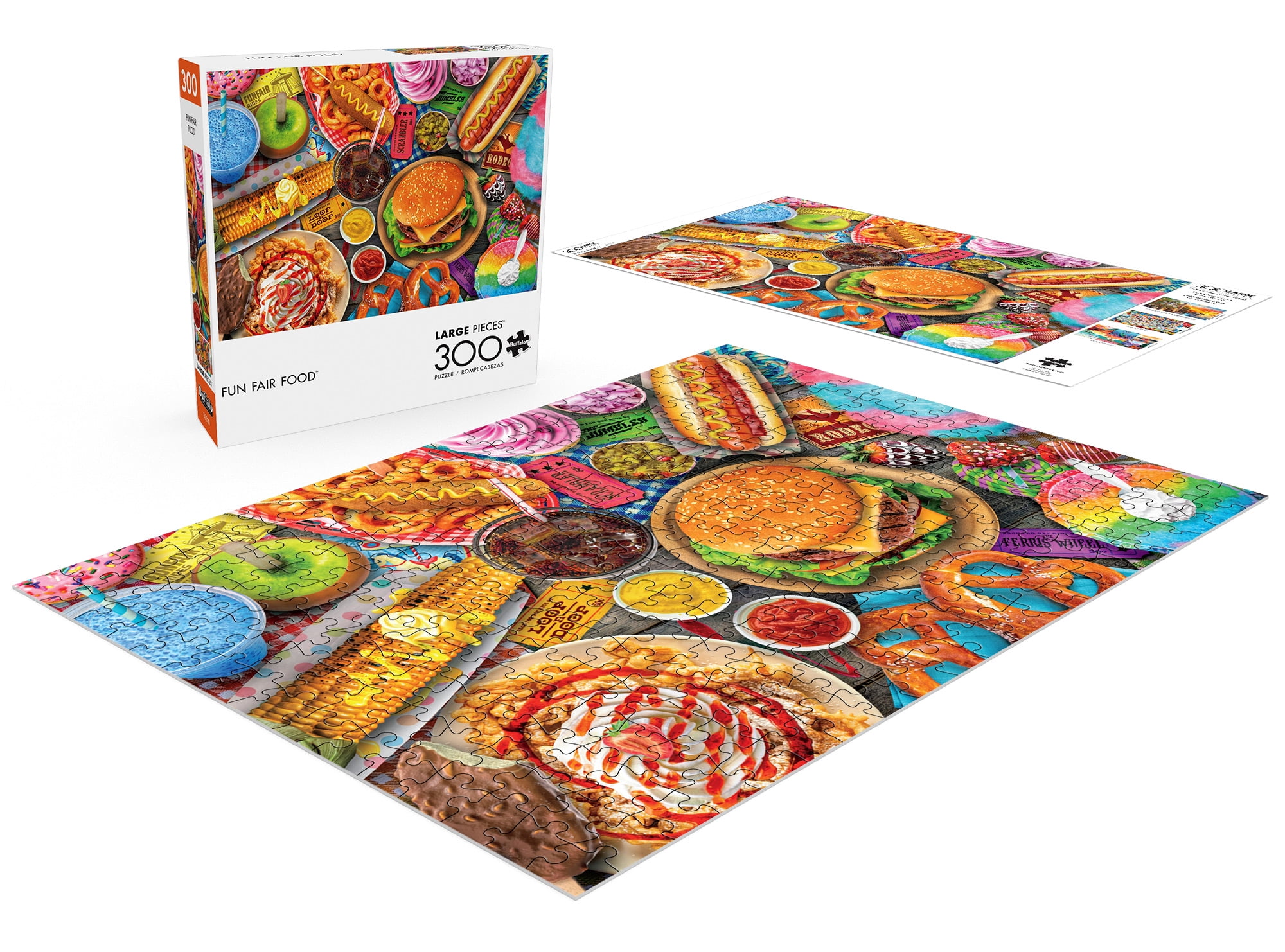 Buffalo Games 300-Piece Fun Fair Food Interlocking Jigsaw Puzzle