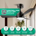 thumbnail image 2 of Ventilador de techo con luz de 28inch/70cm,Ventiladores de techo con luces con luz y control remoto,6 velocidades,3CCT,35W,Regulable,Reversible,Ventilador para patios,sala,dormitorio(Negro), 2 of 5