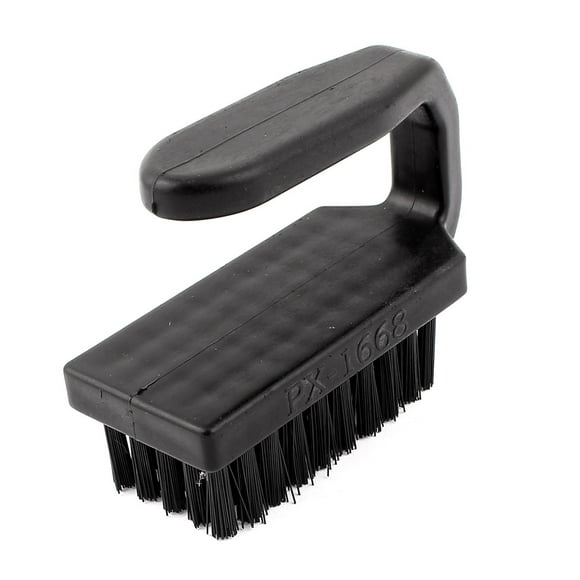Unique Bargains Black Plastic Anti-Static Stiff Bristles Scrub Brush Cleaner