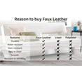 thumbnail image 5 of Home Imports Emporium Astrid Futon Sofa Bed Faux Leather Convertible Folding Sofa Grey, 5 of 14