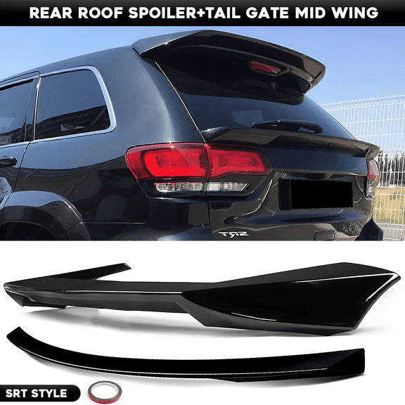 SRT Style Rear Roof Spoiler Tail gate Mid Wing For Jeep Grand Cherokee 2013-2021