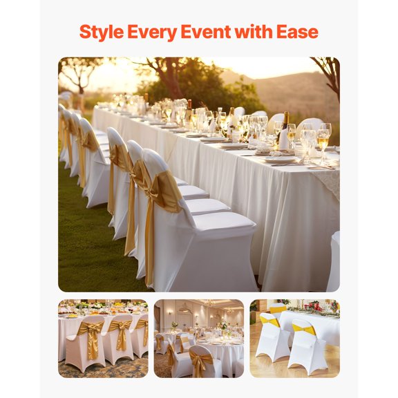 30 Pcs White Chair Covers,Polyester Spandex Chair Cover,Stretch Slipcovers for Wedding Party Dining Banquet Flat-Front Chair Covers,Fits Chair Measures up to 18.11x19.69x33.86"
