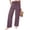 Purple, variant on Endives Linen Pants For Women Wide Leg Pants High Waist Tie Up Solid Color Vacation Pant With Pockets Dark Gray