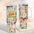 thumbnail image 2 of Toy Story 40oz Tumbler with Handle – Woody Buzz Jessie and Friends Cartoon Travel Mug, Classic Toy Story Pattern Cup, Fun Birthday Gift, 2 of 3
