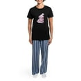 thumbnail image 4 of CafePress - Sitting Pig Women's Dark Pajamas - Women's Short Sleeve Print T-Shirt and Pants Dark Cotton Pajama Set, 4 of 7