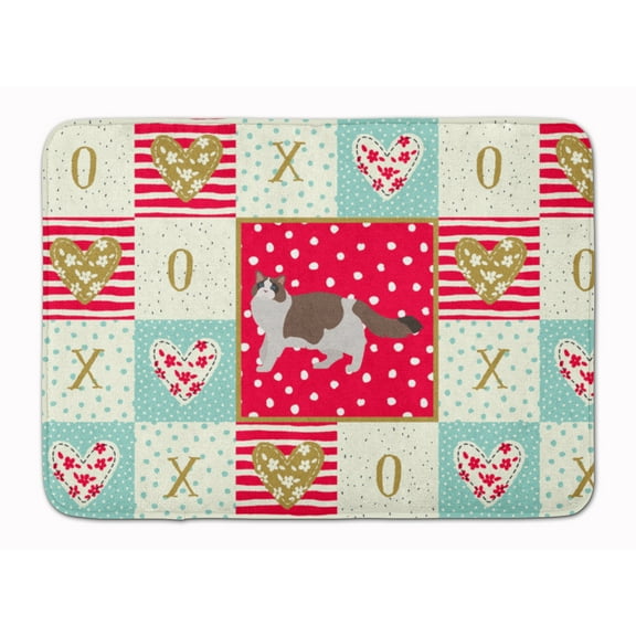Ragdoll 3 Cat Love Machine Washable Memory Foam Mat Red