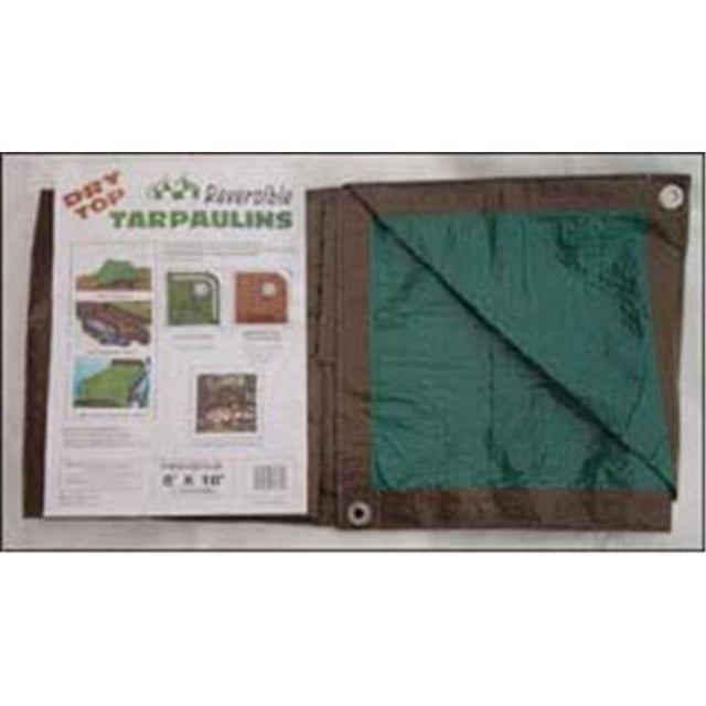 Foremost Tarp 6ft. X 8ft. Brown & Green Dry Top Reversible Polyethylene Tarp