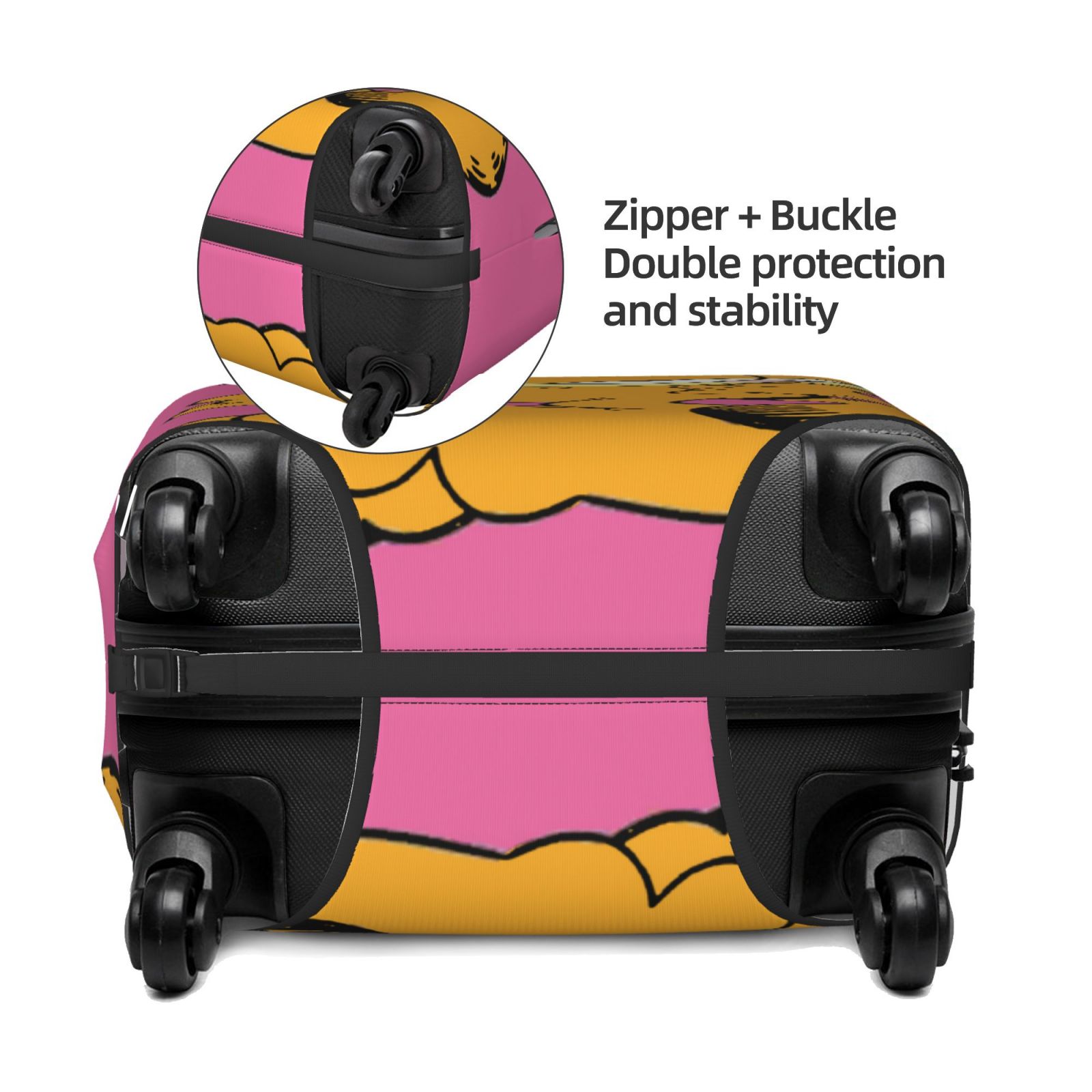 Cute Anime Cartoon Garfield Travel Suitcase Protective Cover Trunk