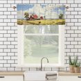 thumbnail image 3 of Cow Kitchen Valance Curtains Rustic Farm Animal Western Red Barn Country Scenery Privacy Decorative Rod Pocket Short Window Valance Curtains 54 by 18 in, 2 Panel, 3 of 6