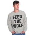 thumbnail image 5 of Feed The Wolf Sarcastic Hangry Gym Sweatshirt for Men or Women Brisco Brands M, 5 of 6