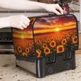 thumbnail image 6 of KLL Sunset Golden Sunflower Field Print 2 Slice Toaster Dust Covers Kitchen Small Appliance Cover with 2 Pockets,Can hold Jam Spreader Knife & Toaster Tongs (11.4 x 7.9 x 7.5), 6 of 6
