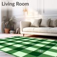 thumbnail image 2 of ODIKA 3'x5' Machine Washable Non-Slip Area Rug, Winter Wonderland Buffalo Check Adornment High Traffic Rug with Pad, Green, 503958, 2 of 8