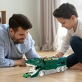 thumbnail image 3 of Loyerfyivos Dinosaur Truck Toys for Kids,Transforms into Triceratops with Race Track Set,Ultimate City Dinosaur Transporter Hauler with 4 Cars,Birthday Gifts Toys for Boys 3 4 5 6 7 8 Years Old Green, 3 of 9