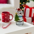 thumbnail image 4 of XWSHYW Decoraciones Navideñas Vela de Muñeco de Nieve de Navidad Utensilio de Metal Vidrio Pintado a Mano Manualidades Adornos Navideños, 4 of 6