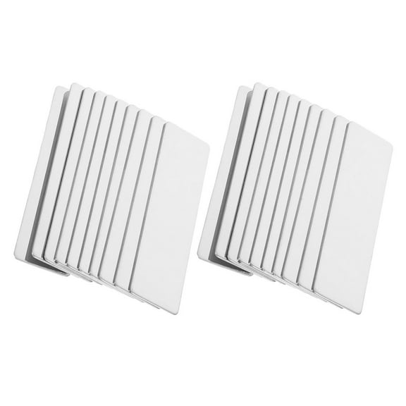 HEMOTON 20pcs Metal Engraving Blanks Stainless Steel Rectangular Name Tags Diy Badge Plates For Office Id Diy Craft Projects And More