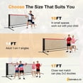 thumbnail image 3 of SHOUFTW Nylon Height Adjustable Badminton Net with Carry Bag, Volleyball Net for Pool, Backyard Game Indoor Outdoor Use, Red-black, 3 of 11