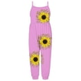 thumbnail image 4 of NAISIBABY Girls Suspenders Jumpsuit, Sleeveless Fashion Printed Summer Romper Pink 5T, 4 of 5
