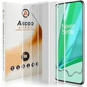Akcoo [3 Pack OnePlus 9 Pro Screen Protector [Liquid UV Tempered Glass] Full Screen adhesive [Sensitive Touch][Fingerprint Sensor Compatible] HD Transparent for OnePlus 9 Pro 5G 2021