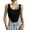 Black, variant on Aayomet Women'S Jumpsuits Women's Knitted Underwear Crew Neck Long Sleeve Leggings Slim Jumpsuit Bodysuit Top,White S
