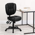 thumbnail image 2 of Scranton & Co Contemporary Faux Leather Mid-Back Ergonomic Task Chair in Black, 2 of 6