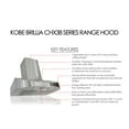 thumbnail image 3 of KOBE CHX3836SQBD-WM-3 Brillia 36-inch Ductless Wall Mount Range Hood, 3-Speed, 400 CFM, Fits Ceiling Height 7.5'-9.5', 3 of 6