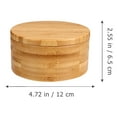 thumbnail image 2 of Bamboo Double Grids Round Seasoning Box Storage Jars Kitchen Spice Storage Box, 2 of 4