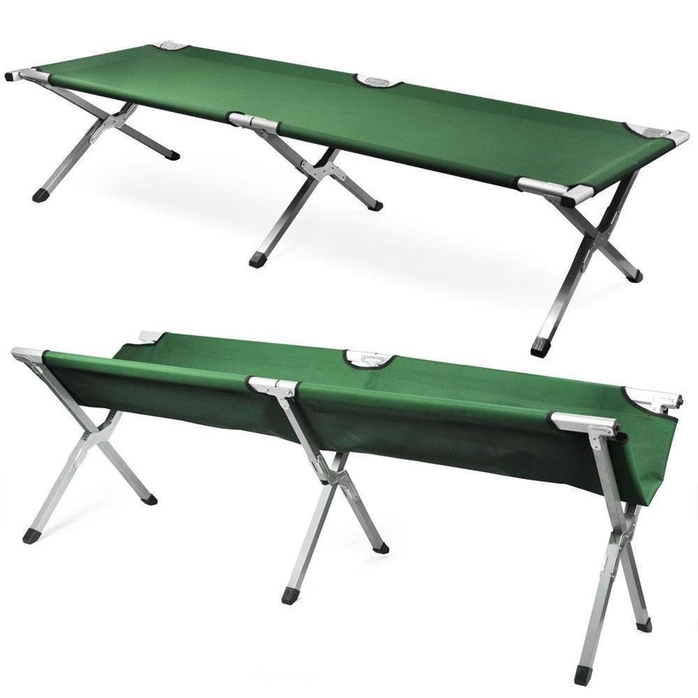 Generic Blue Folding Camping Bed Outdoor Portable Military Cot Sleeping Hiking Travel Easy To Carry And Store Super Sturdy Steel Frame Brand New