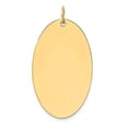 thumbnail image 3 of 14k Yellow Gold Solid Plain .013 Gauge Engravable Elliptical Disc Charm Pendant, 3 of 5