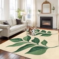 thumbnail image 2 of Abstract Tropical Plants Area&nbsp;Rug 6x9ft Retro Green Leaves Non-Slip&nbsp;Washable Square&nbsp;Rugs Soft Felt Indoor Floor Mat for Bedroom Kitchen Living Room Bathroom, 2 of 9