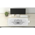 thumbnail image 2 of Hamsa Computer Mouse Pad, Divine Protection Luck Charm on Gentle Floral Spring Backdrop, Rectangle Non-Slip Rubber Mousepad Large, 31" x 12" Gaming Size, White Black Grey, by Ambesonne, 2 of 2