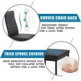 thumbnail image 2 of FDW Modern 5-Piece Dining Set – Black Glass Table, 4 Upholstered Faux Leather Chairs, Space-Saving Rectangular Kitchen & Dining Room, 2 of 7
