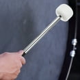thumbnail image 3 of HERFIER 2 Pcs Drum Mallets Stainless Steel Handle Wool Felt Head Drumsticks Percussion Instrument Accessories 12.58x1.97x1.97in, 3 of 9