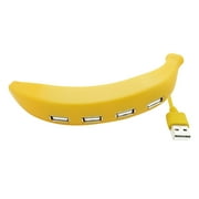 Usb Hub for Laptop,4-Port Usb Splitter 1 in 4 Mini Banana Hub,Usb Splitter for Laptop,4 Port Usb Hub,Usb Hub Splitter