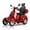Red, variant on Xlluproid 4-Wheel Heavy Duty Mobility Scooter for Adults & Seniors - 800W Motor,Adjustable Seat,Remote Key & Locking Rear Storage Box,Red