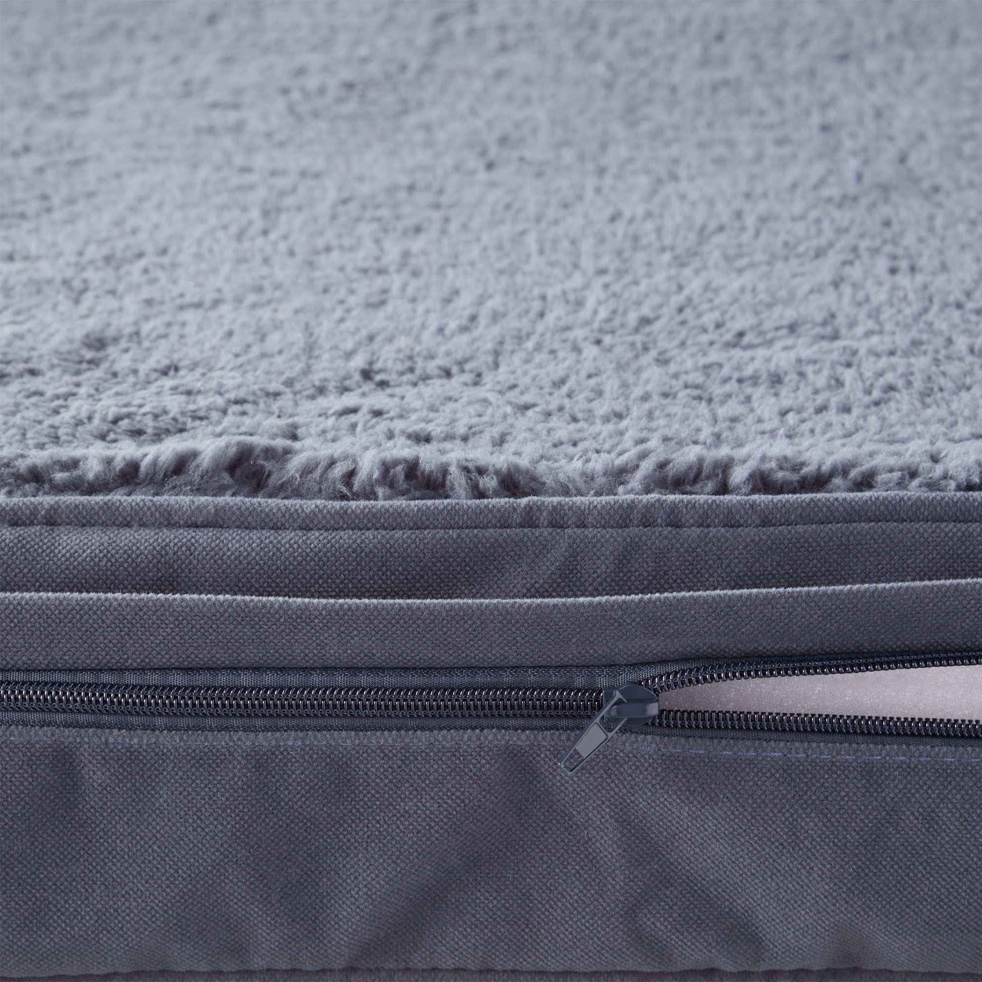Happy Hounds Oscar Sherpa Orthopedic Dog Bed, Blue Steel, Small (36 x 24 in.)