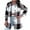 Black, variant on Women'S Clothing ,Plaid Lapel Woolen Button Up Pocketed Long Sleeve Shirt Coat Jacket Outwear