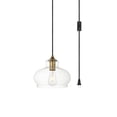 thumbnail image 3 of Destry 1 Light brass plug-in Pendant With Clear Glass, 3 of 6