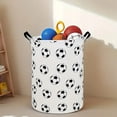 thumbnail image 4 of Uuiauoio Large Storage Basket,Laundry Hamper/Bathroom/Home Decor/Collapsible Storage Bin,Boys and Girls Hamper/Boxes/Clothing(Round-Football), 4 of 6
