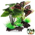 thumbnail image 1 of SHISUYAN 2pcs Aquarium Decorations Artificial Plants Fake Aquatic Trunks Plastic Landscaping, 1 of 8